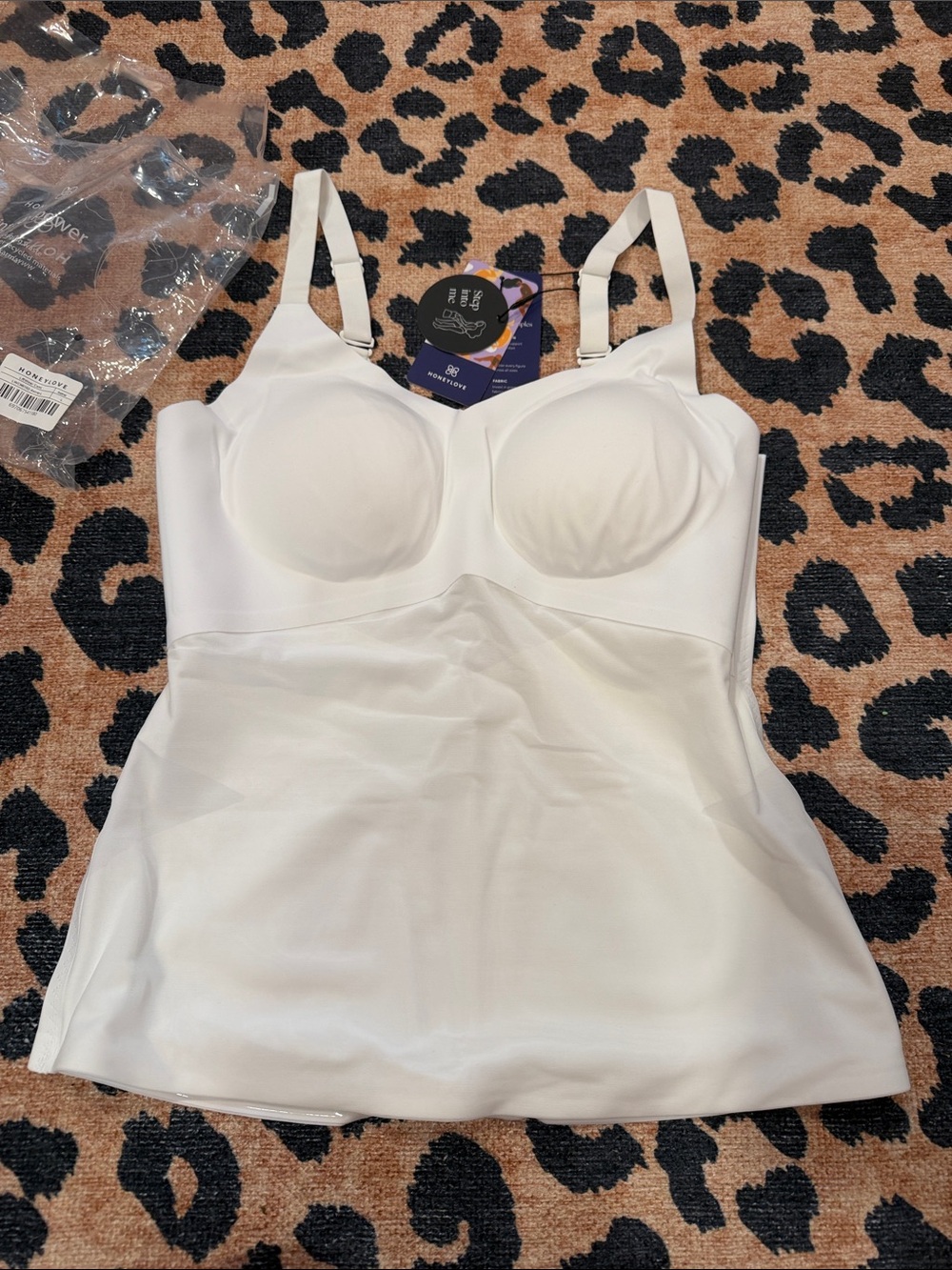 Honeylove White Shaping Chemise with Built-In Cups